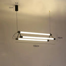 Axyaa Modern Double Row LED Chandelier for Office Meeting Room and Front Desk