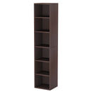 Axyaa 70.9" Tall Modern White Corner Bookcase with 6 Tier Cube Shelves