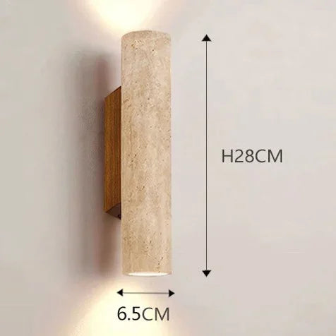 Axyaa Travertine Stone Sconce Light for Bedroom Living Room