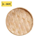 Axyaa Bamboo Sieve Dustpan Kitchen Tray Fruit Basket Dessert Plate (4 Sizes)