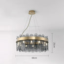 Luxury Gold Glass Chandelier by Axyaa: Elegant Modern Design for Dining & Bedroom