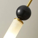 Axyaa Copper Marble Chandelier: Modern Luxury Pendant Lamp for Living Room, Kitchen, Bedroom