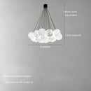 Axyaa White Marble Balls Chandelier - Luxury LED Lighting Fixture for Home Decor
