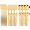 Axyaa 30-Piece Silver Stainless Steel Cutlery Set for Party Kitchen