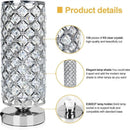Axyaa Luxury Crystal Table Lamp Touch Dimmable USB Charging Eye Protection