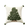 Axyaa Christmas Tufted Cushion Cover with Tassel Pillowcase, Holiday Decor 45x45/30x50cm