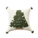 Axyaa Christmas Tufted Cushion Cover with Tassel Pillowcase, Holiday Decor 45x45/30x50cm