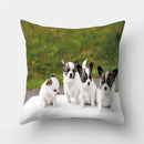 Axyaa Pug Dog Print Cushion Cover Throw Pillow for Sofa Living Room Decor