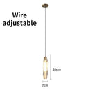 Axyaa Crystal Gold Vertical Chandelier for Home Decor - LED Lighting