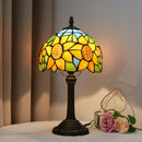 Axyaa Sunflower Stained Glass Table Lamp - Aesthetic Bedroom Living Room Decor
