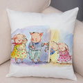 Axyaa Cartoon Pig Cushion Cover 45x45cm Super Soft Short Plush Pillowcase