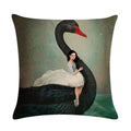 Axyaa Fairy Girl Linen Pillowcase for Home Decor 45X45CM
