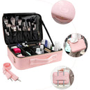 Axyaa PU Makeup Case: Large Storage Travel Cosmetics Bag