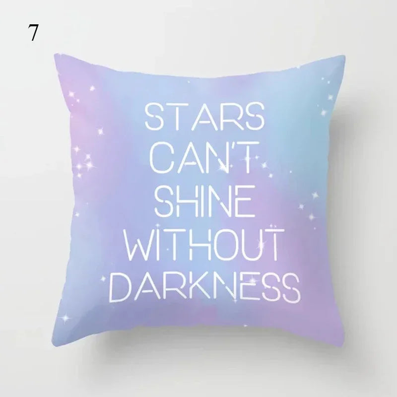 Axyaa Pink Psychedelic Landscape Print Pillowcase for Bedroom Living Room