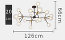 Axyaa Glass Bubble Branch Chandelier: Modern Round Ball Lighting for Living, Bedroom, Kitchen