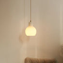 Axyaa White Marble LED Pendant Light: Modern Japanese Style for Bathroom, Restaurant, Hotel Room