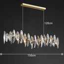 Axyaa Luxury Crystal Chandelier Dining Room Ceiling Light