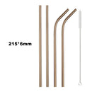 Axyaa Stainless Steel Straw Set - Reusable, High Quality, Colorful, with Cleaner Brush
