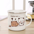 Axyaa Cartoon Bear Boob Enamel Cup Mug - Fun Drinkware Mug for Tea, Coffee, Beer