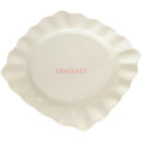 Axyaa White Ceramic Square Dessert Plate for High-End Western Pastries and Cakes