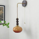 Axyaa Vintage Glass Ball LED Wall Sconce - Adjustable Amber Light Fixtures