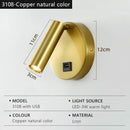 Axyaa LED Wall Lamp with Switch for Bedroom Hotel Decor
