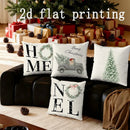 Axyaa Christmas Noel Pattern Pillow Cover for Sofa, Bedroom, Car - Home Decor