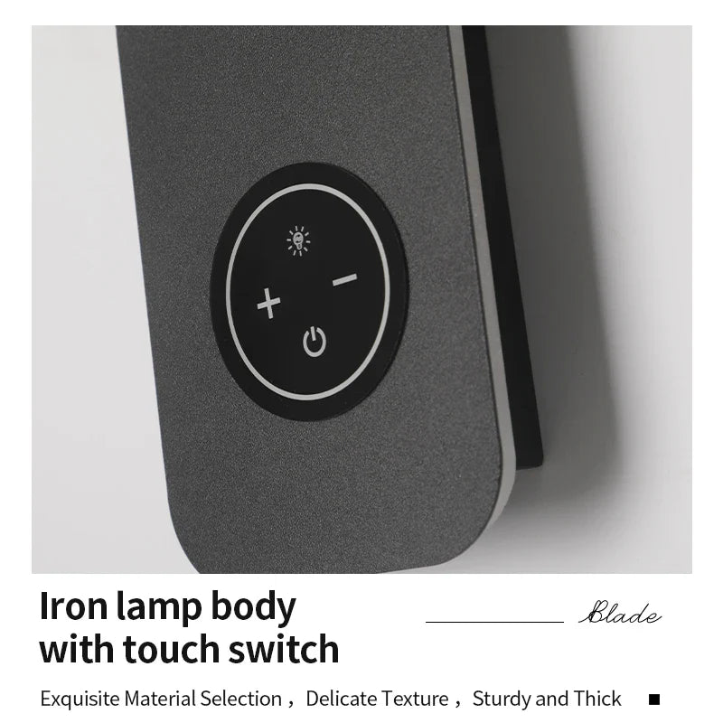 Modern LED Wall Sconce Light by Axyaa for Bedroom Living Room Black Wall Lamp