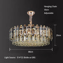 Luxury Clear Gray Crystal Ceiling Pendant Lamp by Axyaa