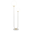 Nordic Double Head Glass Floor Lamp by Axyaa