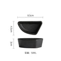 Axyaa Circular Triangle Ceramic Plate Steak Pasta Salad Dessert Molecular Cuisine Tableware