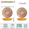 Axyaa Ceramic Vegetable Plate - Hand-painted European Design