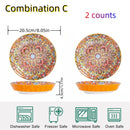 Axyaa Ceramic Vegetable Plate - Hand-painted European Design