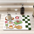 Axyaa Cartoon Print Kitchen Coasters Set for Glasses and Dishes