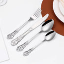 Axyaa 30-Piece Stainless Steel Cutlery Set - Elegant Western Dinnerware