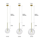Axyaa Clear Glass Ball Pendant Chandelier for Dining Room, Bedroom & Kitchen