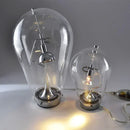 Axyaa Gravitational Chrome LED Table Lamp - Italian Vintage Design