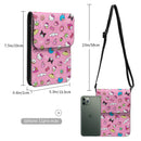 Axyaa Hello Kitty Cell Phone Purse Leather Wallet Kuromi Crossbody Bag Fashion Card Holder