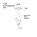 Axyaa Glass Design Chandelier Ceiling Light in Black White Pink