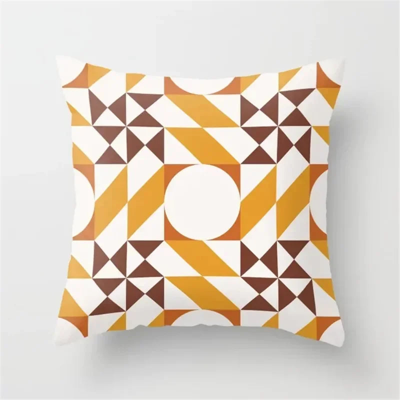 Axyaa Geometric Print Cushion Pillowcase 45x45cm for Home Decor