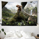 Axyaa Dinosaur Wall Tapestry Beach Blanket Yoga Mat Tablecloth