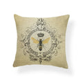 Axyaa Dragonfly Pattern Cushion Cover, Blue Butterfly Leaves 45x45cm