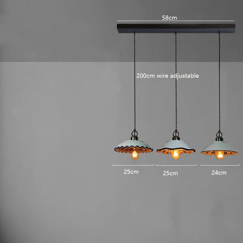 Axyaa Ceramic LED Pendant Lamp for Modern Home Decor Lighting