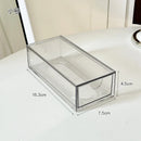 Axyaa Acrylic Makeup Storage Box Set with Drawer & Cotton Swab Organizer