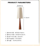 Axyaa Retro Wood Floor Lamp with Fabric Shade for Home Décor