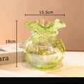 Glass Vase Table Decoration Flower Arrangement Cloth Bag Shape Vase - Axyaa
