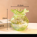 Glass Vase Table Decoration Flower Arrangement Cloth Bag Shape Vase - Axyaa