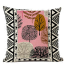 Axyaa Geometric Cushion Cover 45x45cm Linen Abstract Design Pillow