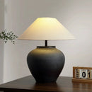 Axyaa Nordic Ceramic Fabric Table Lamp Retro Design for Home Decor