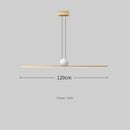 Axyaa Long Strip LED Pendant Light Marble Nordic Chandelier for Home Decor